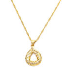 Altın Kaplama Su Damlası Tasarım  Kadın Kolye KLY-316