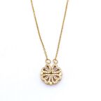 FerizZ Altın Kaplama Yonca Şekil Değiştiren Kadın Kolye KLY-396