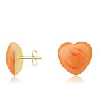 14 Ayar Altın Kalp Figürlü Küpe