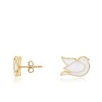 14 Ayar Altın Kuş Figürlü Küpe