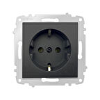 4 Adet Ovivo Grano Siyah Topraklı Priz Çerçevesizdir