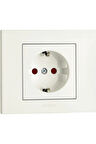 12 Adet Çocuk Korumalı Topraklı Priz Grano Beyaz Çerçeveli