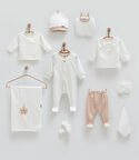 10'lu Ekru Bebek Hastane Çıkışı Takımı