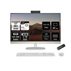 HP 27-CR0009NT i5 1335U 64GB 2TB SSD Intel Graphics 27" FHD IPS FDOS All In One PC Beyaz & PER4