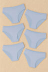 Pamuklu & Modal Esnek 6 Adet Beyaz Paris Model Bikini Külot LL.K51.O08.001