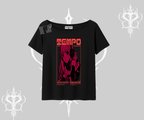 Kayık Yaka Tshirt Anime Waifu Kırmızı Grafik Desenli