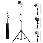 Microcase Taşınabilir Projeksiyon Cihazı Vb 1/4 Vida Girişli 2.1 mt Eğim ve Açı Ayarlamalı Tripod - SİYAH AL5173