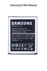 Samsung S3 Mini Telefonlarla Uyumlu Batarya 1500 mAh