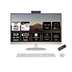 HP 27-CR0009NT i5 1335U 16GB 2TB SSD Intel Graphics 27" FHD IPS W11P All In One PC Beyaz & PER4