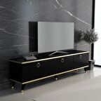 MOBİLYA GEZEGENİ Siyah Altın Elite Tv Ünitesi 180 Cm
