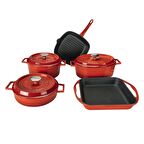 Lava Chef 8 Parça Döküm Tencere Seti