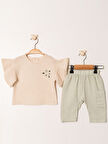 KD53403 – Şile Bezi Nakışlı Bluz & Pantolon Takım (6-36 Ay)