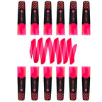 Liqeo Liquid Flat Fosforlu Kalem (H-3128) 12 Adet Pembe