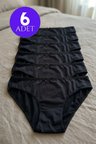 Kadın 6'lı Paket Pamuklu Bikini Külot Esnek Yumuşak İz Yapmaz İç Çamaşırı
