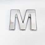 Cemax M Harfi  3,75 cm Krom Yapışkanlı