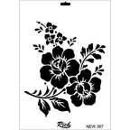 Rich New Seri N-397 Stencil 35x25 cm