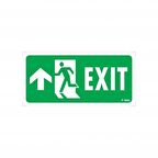 Exit Yukarı Sol Ok İşaretli Uyarı Levhası 17,5x25 KOD:956