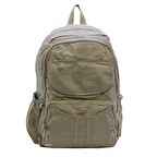 Klinkır Kadın Sırt Çantası Çok Cepli Yağmura Dayanıklı Hafif Kumaş Yeşil Renk Okul Çantası