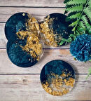 4 Lü Epoksi Bardak Altlığı Takımı