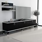 MOBİLYA GEZEGENİ LİFE TV ÜNİTESİ SİYAH GÜMÜŞ 150 CM