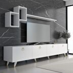MOBİLYA GEZEGENİ MEER GOLD TV ÜNİTESİ 210 CM Beyaz