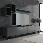  MOBİLYA GEZEGENİ MEER GOLD TV ÜNİTESİ 210 CM Antrasit