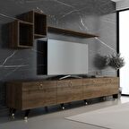  MOBİLYA GEZEGENİ MEER GOLD TV ÜNİTESİ 210 CM Ceviz RENK