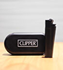 Metal Kutulu Siyah Clipper Çakmak