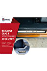 Renault Clio 4 Sport Tourer Krom Kapı Eşik Koruması 4 Parça 2012-2019