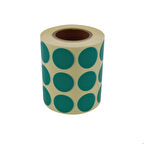 Renkli Kuşe Rulo Çap Etiketi 25mm X 25mm 2500 Adet Yan Yana 3 lü