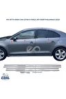 VW Jetta Krom Cam Çıtası 6 prç. 2011 Üzeri P. Çelik