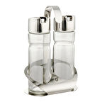 Yağ & Sirke Dispeneri Cam ve Çelik Profesyonel Yağdanlık Sirkelik Ve Tutucu 170 ml