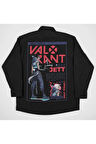 Vallorant Jett Duelist Karakter Baskılı Unisex Oyun Karakteri Gömlek