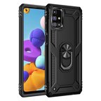 Samsung Galaxy M51 Kılıf Sofya Yüzüklü Silikon Kapak - Siyah