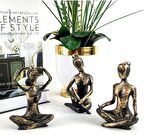 3 Lü Dekoratif Yogacı Kız