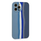 İphone 12 Pro Kılıf Ebruli Lansman Silikon - Mavi-gri