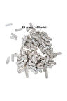 Mat Beyaz 15 x 5 mm Dantel Oya Yazma Halhal Abiye Lazer Kesim Pul 600 adet / 24 gram