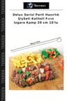 Delux Serisi Parti Hazırlık ŞişSeti Kaliteli Fırın Izgara Kamp 20 cm 10'lu