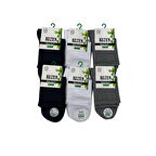 Kuzen Dikişsiz Yarım Konç Bambu Erkek Çorap 12 Adet