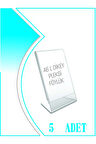 T Tipi A6 Kağıdı Boyutlu Dikey Pleksi Föylük 5 Adet