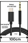 Samsung Galaxy A53 A73 A33 Aux Kablo Type C Aux Kablo Dac Çipli örgülü Tak Çalıştır