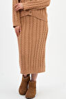 Saç Örgülü Midi Boy Kadın Etek (A92432-S-ALT)