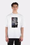 Unisex Beyaz Oversize T-shirt Inner Hate