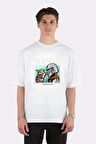 Unisex Beyaz Oversize T-shirt The Mandalorian Found You