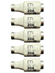 (5 Adet) 20 Amper Seramik Sigorta ETI
