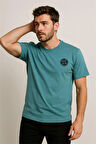 PAMUK PENYE BİSİKLET YAKA T-SHİRT CAĞLA YEŞİLİ STONE ISLAND