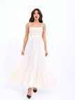 JANES 7114 ELBİSE-BEJ