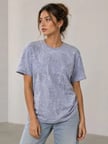 JANES Yıkamalı Washed Effect Tişört Bisiklet Yaka Sokak Stil Kısa Kol T-Shirt - Gri