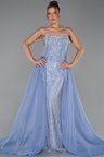 Portatif Üst Detay Kuyruklu Uzun Boncuklu Abiye ABU5730