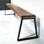 Yemek Masası Bankı Demir Bank Ayağı Ahşap Antre Bank